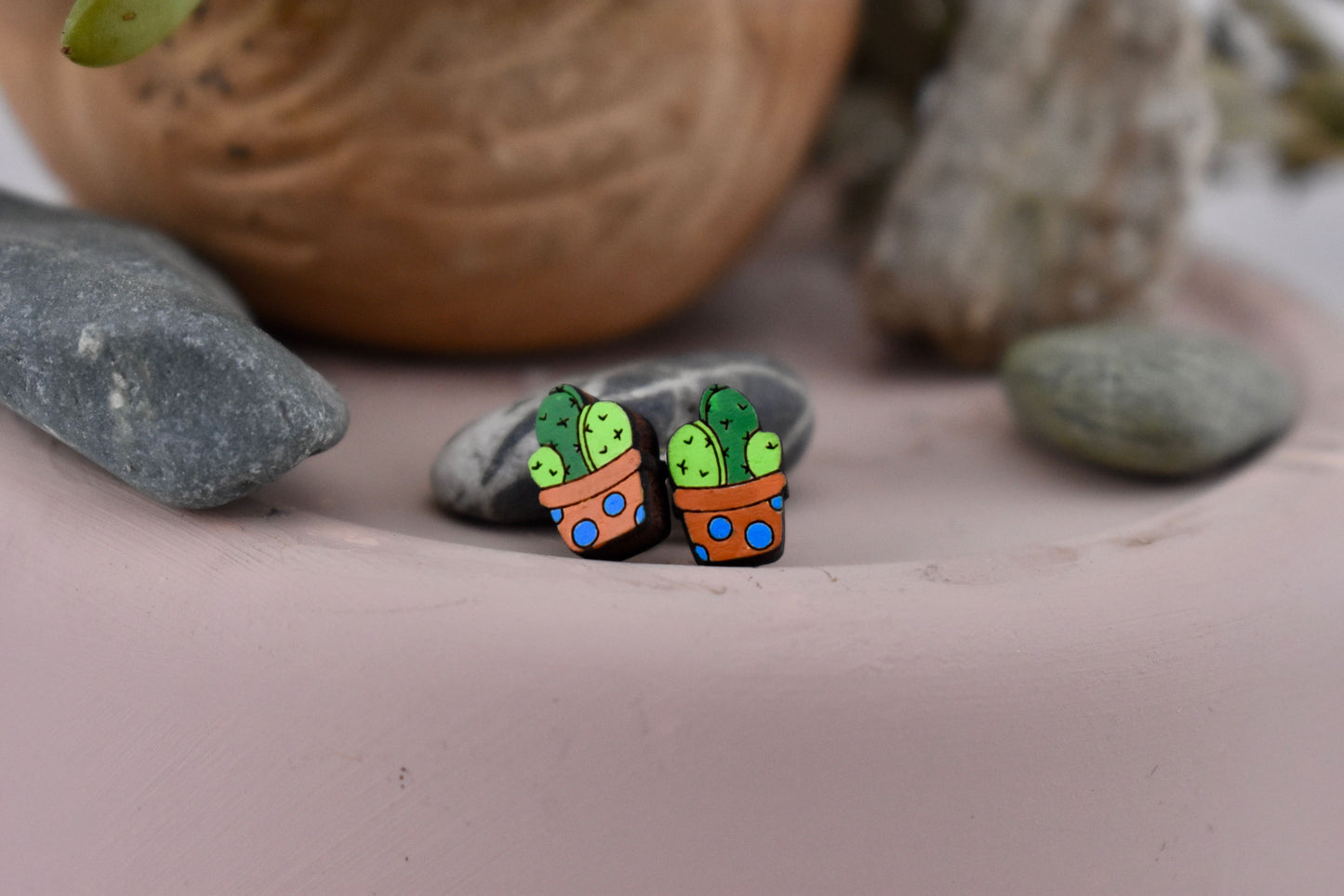 Potted Cacti Studs