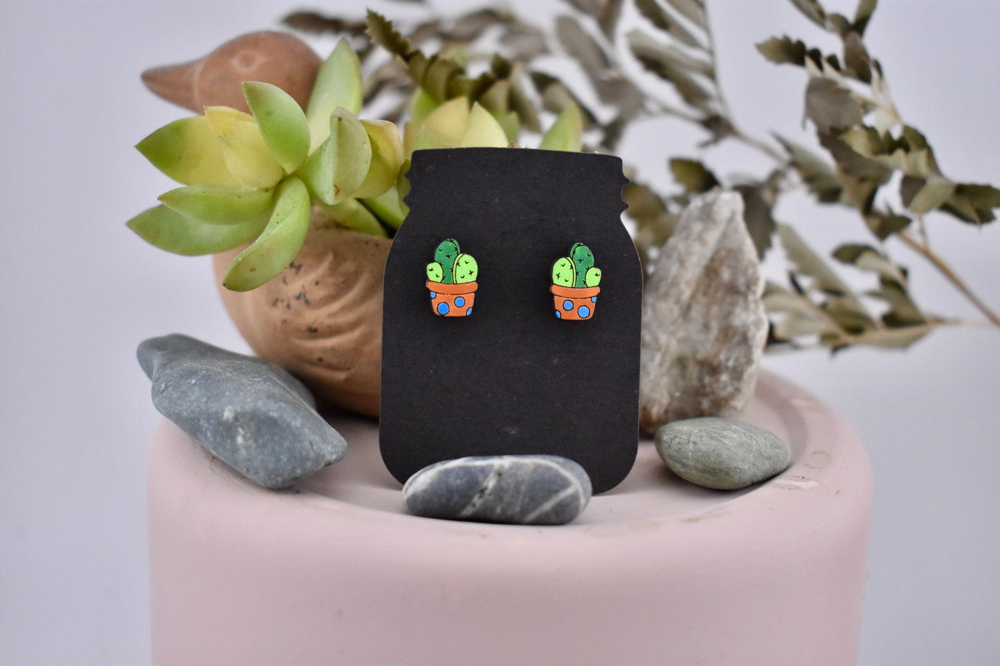 Potted Cacti Studs