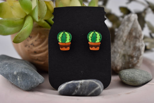 Potted Single Cactus Studs