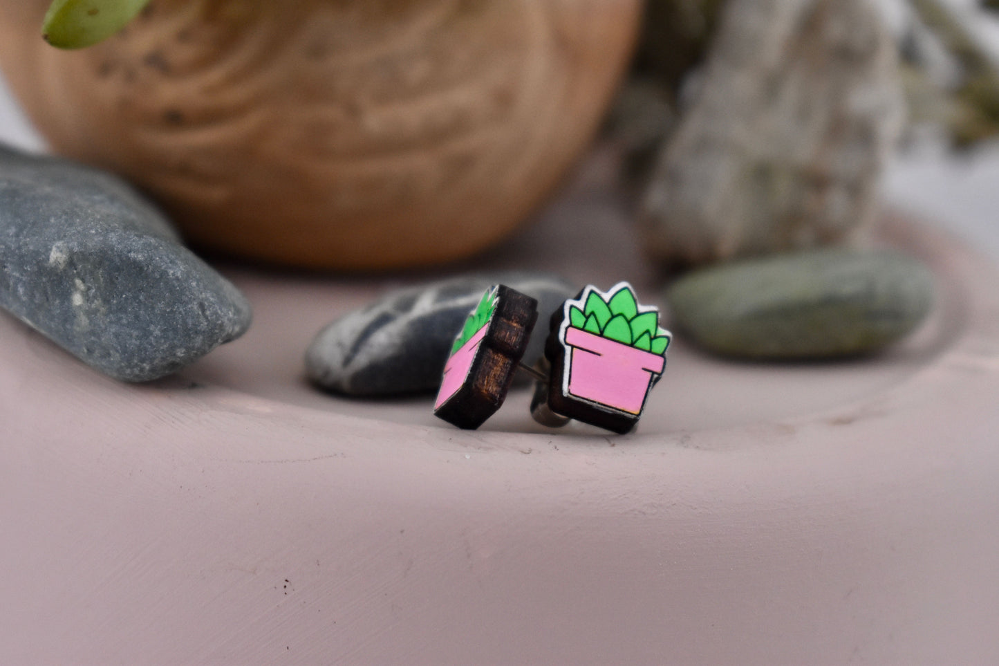 Planted Succulent Studs